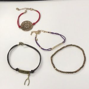 Set of 4 Charm Bracelets